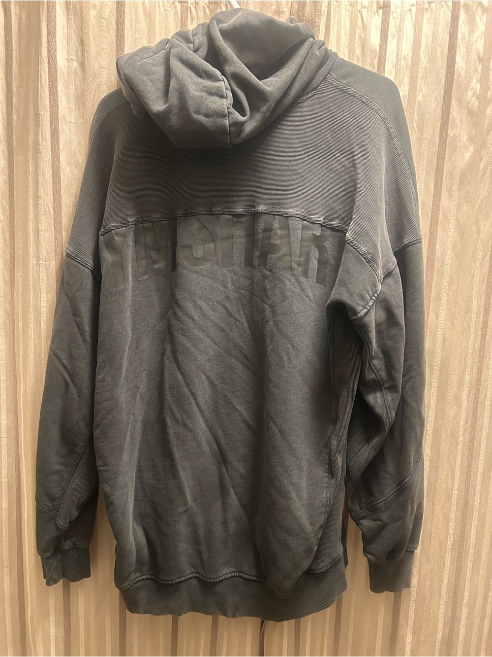 Gymshark Dark Grey Wordmark Hoodie - Mens XL